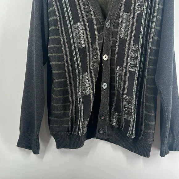 Vintage cardigan 3D knit sweater made in Italy sz Lg
